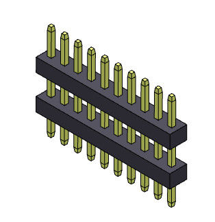 Einzelner Reihen-Stapel-gerader Typ 1 *3 PIN To 1*40PIN SQ0.30mm Pin Header Connectors 1.00mm
