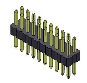 Doppelreihen-gerade Art 2*3 PIN To 2*40 PIN Pin Female Header Connector 1.00mm