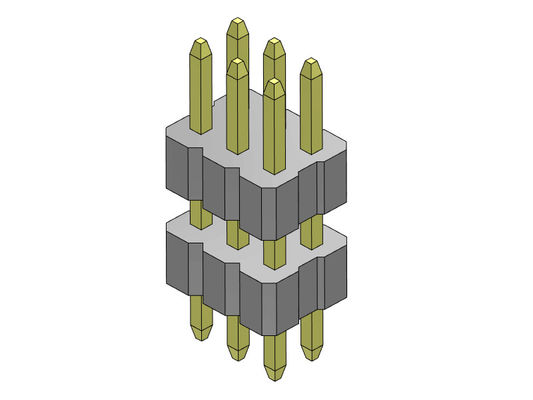1.00mm stapeln Doppelreihen-Titel-Verbindungsstück gerade Art - 2 *3 PIN To 2*40PIN SQ0.30mm