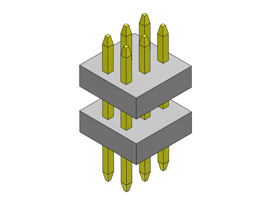 Stapel-gerade Art 2*3 PIN To 2*40PIN SQ0.30mm Pin Female Header Connector 1.00mm