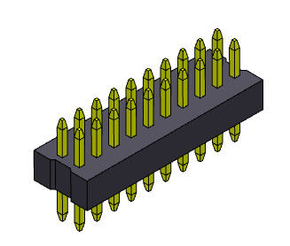 1.00mm Doppelreihen-Verbindungsstück-gerade Art - 2 *3 PIN To 2*40PIN