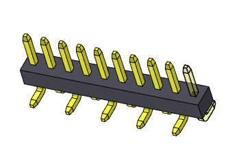 1.00mm einzelner Typ 1 *2 PIN To 1*40PIN Reihen-Pin Female Header Connectors SMT
