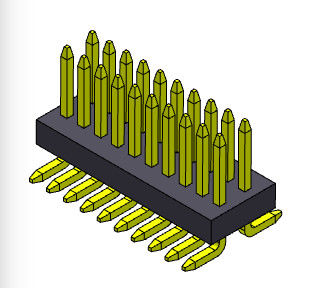 Doppelreihe der Neigungs-0.8*1.2mm 2*3 PIN To 2*50 PIN Pin Female Header Connector 0.8mm