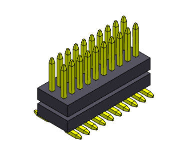 Doppelreihen-Stapel gerades SMT 2*3 PIN To 2*50 PIN Pin Header Connectors 0.80mm