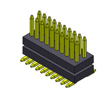 Doppelreihen-Stapel gerades SMT 2*3 PIN To 2*50 PIN Pin Header Connectors 0.80mm