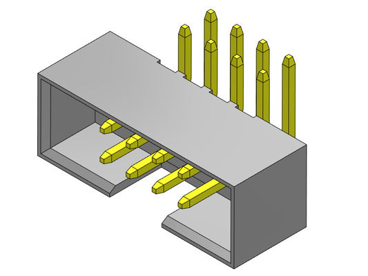 Neigungs-Kasten-Titel-Doppelreihen-rechtwinklige Art 2AMP 2mm - 2 *8-2*25Pin