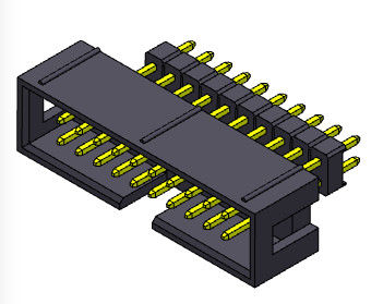 2.54mm Kasten-Titel-Verbindungsstück-Doppelreihe erhöhte gerade Bad-Art - 2 *3-2*32Pin 3AMP