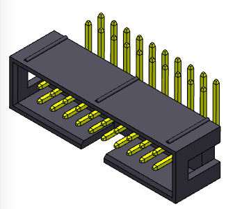 Verdoppeln Reihe 2,54 der Kasten-Titel-rechtwinkligen Millimeter Art-- 2 *3-2*32 Pin Nylot 6T 3AMP