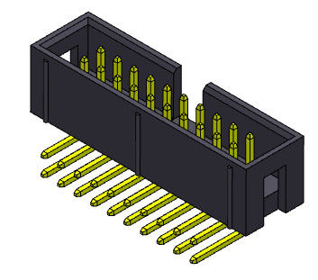 Verdoppeln Reihe 2,54 der Kasten-Titel-rechtwinkligen Millimeter Art-- 2 *3-2*32 Pin Nylot 6T 3AMP