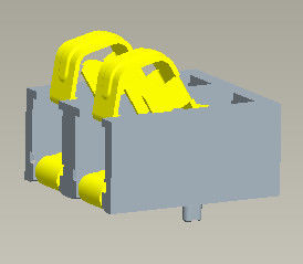 5.0AMP Batterieverbinder SMT-Art der Neigungs-4.25mm mit den Klammern 5000 Zyklen minimal