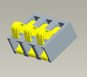 5.0AMP Batterieverbinder SMT-Art der Neigungs-4.25mm mit den Klammern 5000 Zyklen minimal