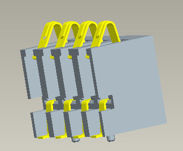 Batterieverbinder SMT der Neigungs-2.5mm schreiben H=6.7mm 4 Pin With Pegs