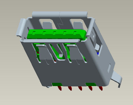 L Art Art 13.7mm Usb 3,0 A des Verbindungsstück-weibliche vertikale Bad-180°