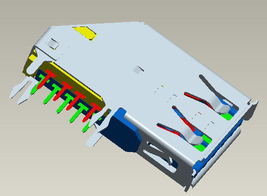 Hochgeschwindigkeitsart input/Output Verbindungsstücke Usb 3,0 eine Bad-Art des Verbindungsstück-90°