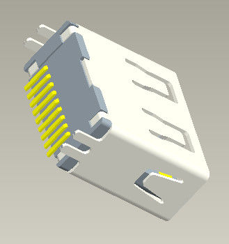 1.0Amp Hochgeschwindigkeitsusb 3,0 eine Art des Verbindungsstück-11.5mm der Vertikalen-180° SMT