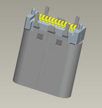SMT-Art Verbindungsstück vertikales 180° Input/Output Verbindungsstücke Usb C 3,1