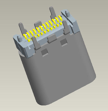 SMT-Art Verbindungsstück vertikales 180° Input/Output Verbindungsstücke Usb C 3,1