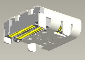 24 Verbindungsstück PIN Types C Usb 3,1 weibliches rechtwinkliges 90° doppeltes SMT
