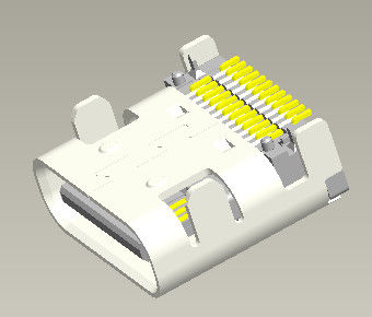 24 Verbindungsstück PIN Types C Usb 3,1 weibliches rechtwinkliges 90° doppeltes SMT