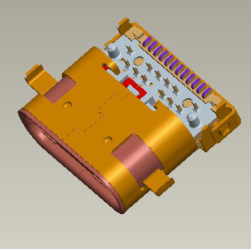 C 8.65mm Input/Output Verbindungsstücke USBs 3,1 5 Ampere-Sinken-Brett