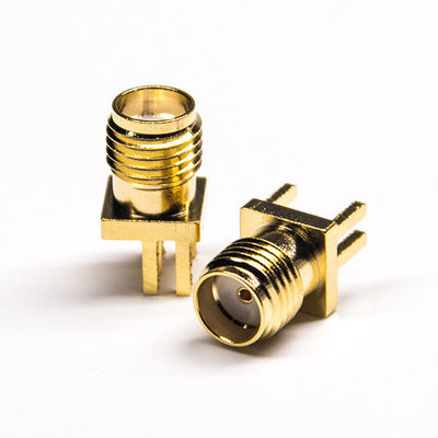 50Ω Vergolden SMA Koaxialstecker-Bad-Art Koaxial-PWB-Verbindungsstück Rfs