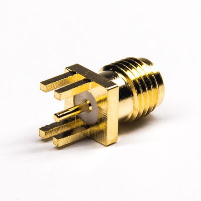 50Ω Vergolden SMA Koaxialstecker-Bad-Art Koaxial-PWB-Verbindungsstück Rfs