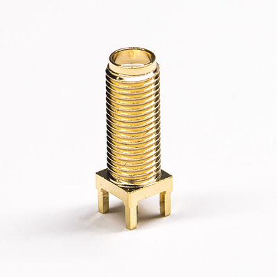 50Ω Koaxialkabel-Buchse des Vergolden-SMA tauchen Art L 20mm ein